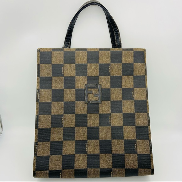 Fendi Vintage Pequin Check Tote - Picture 9 of 15
